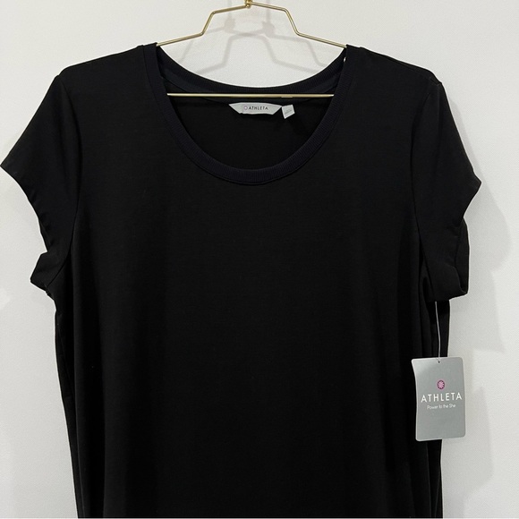 Athleta Topanga Tee Dress Size XL Bottom Side Ruching - Picture 9 of 10